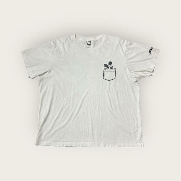 EUC | Uniqlo UT x Disney | Joshua Vides Mickey Mouse Tee | White/Black | XXL - Picture 14 of 15